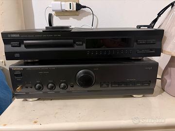 amplificatore technics su-v500 piu yamaha cd play