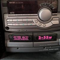 impianto Hi Fi con cassette e piano lettore CD