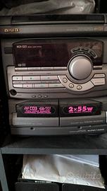 impianto Hi Fi con cassette e piano lettore CD