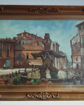 Quadro Olio su Tela "Roma Sparita" - P. De Biasi