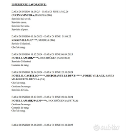 Barista, cassiera, chef de rang e commis