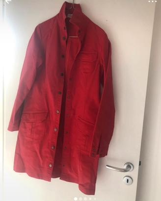 Giacca lunga rossa