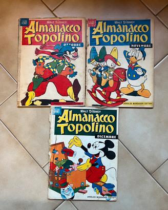 Albi d'oro 39 40 41 del 1956 Almanacco Topolino