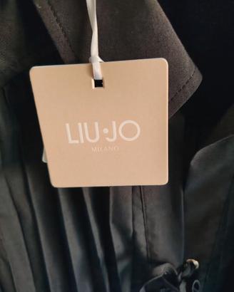 Liu.jo abito in cotone plissè nero smanicato Tg.42