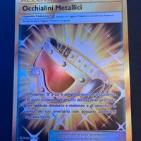 carta pokemon occhiali metallici
