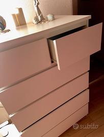 Cassettiera IKEA MALM-6 cassetti-Bianca-Come nuova