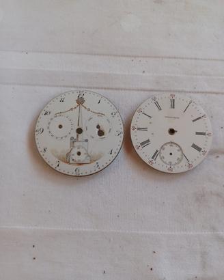 Coppia di Quadranti Antichi in Smalto per Orologi