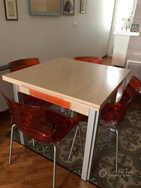 Tavolo pranzo STOSA + set di 4 sedie CALLIGARIS