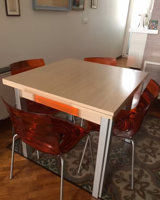 Tavolo pranzo STOSA + set di 4 sedie CALLIGARIS