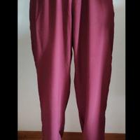 Pantaloni Ampi Donna Rosso Bordeaux