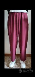 Pantaloni Ampi Donna Rosso Bordeaux