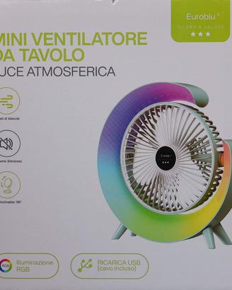 Ventilatore Tavolo Scrivania Batteria Ricaricabile