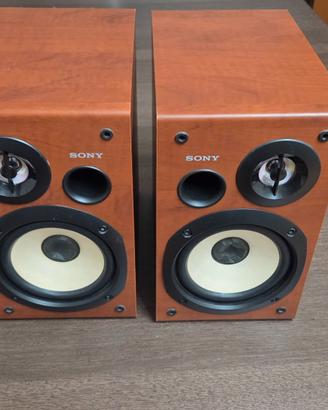 Coppia Casse SONY in Legno + Stereo (DA RIPARARE)