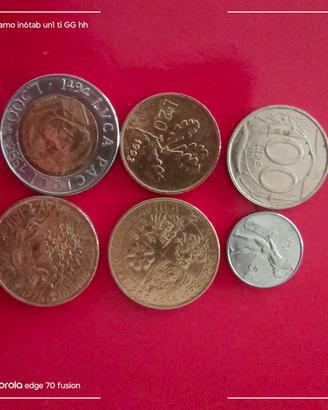 6 monete 1993/94 in lire italiane 
