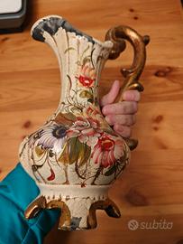 Vaso ornamentale vintage dipinto a mano