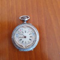 Antico Orologio da Tasca/Collo in Argento 800 - Qu