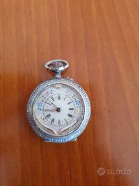 Antico Orologio da Tasca/Collo in Argento 800 - Qu