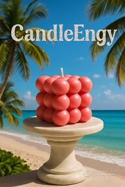 Candela artigianale con cera di soia al cocco🕯️🥥