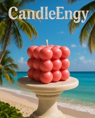 Candela artigianale con cera di soia al cocco🕯️🥥