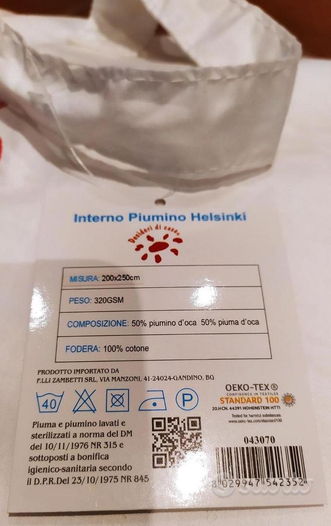 Piumino d'oca invernale helsinki 50% piumino 50% piuma d'oca - matrimoniale