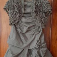 Abito corto a fascia + coprispalle Rinascimento