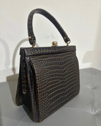 Borsa ‘60 originale in vera pelle di coccodrillo