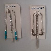 Orecchini a scorrimento argento