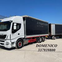 IVECO STRALIS 460+RIMORCHIO CENTINATO ALZA ABBASSA