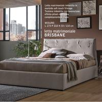 Letto con contenitore in ecopelle Bianca Targhet