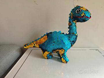 peluche paillettes dinosauro 