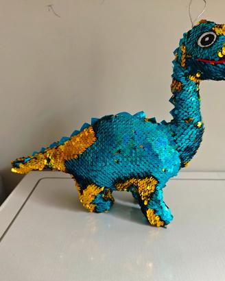 peluche paillettes dinosauro 