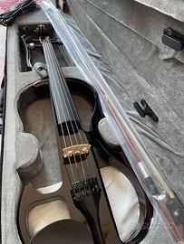 Violino elettrico 5 corde con custodia e archetto