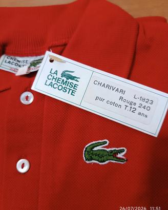 Lacoste ORIGINALI polo tg. 12 anni 