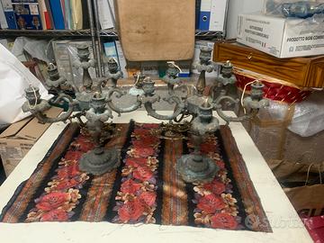 Candelabri in bronzo massiccio 6 luci