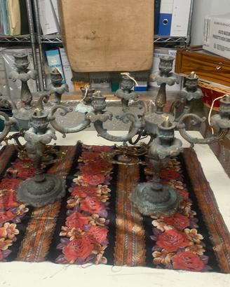 Candelabri in bronzo massiccio 6 luci