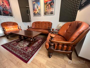 Divano e poltrone Vintage in Pelle