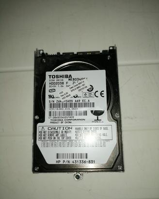 Toshiba 80GB HDD 2.5" SATA