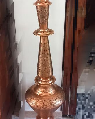 Lampada antica in rame ed ottone