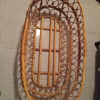 Cesta di vimini e bambù risalente agli anni 60