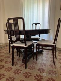 tavolo rotondo con 4 sedie