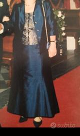 Completo cerimonia blu/oro Luisa Spagnoli/Ungaro