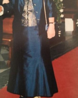 Completo cerimonia blu/oro Luisa Spagnoli/Ungaro