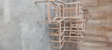 Sedie più capotavola al grezzo