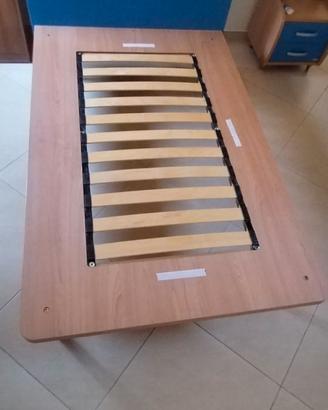 Letto una piazza e mezzo con doghe