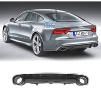 DIFFUSORE AUDI A7 12-15 LOOK RS7 + TERMINALI DI SC