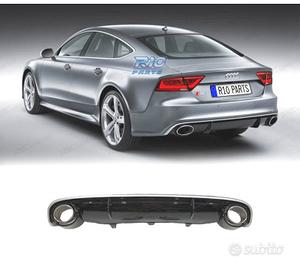 DIFFUSORE AUDI A7 12-15 LOOK RS7 + TERMINALI DI SC