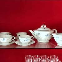 Servizio da tè vintage in fine porcellana bianca c