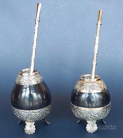 Coppia Mate Argentini Vintage Anni 70 + Bombille