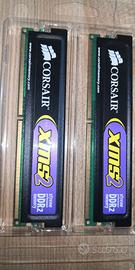 COPPIA Ram Corsair 2 GB (2 x 1 GB) DDR2