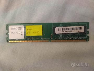 2GB Banco Memoria Ram 2GB CL5 DDR2 667MHz PC2-5300